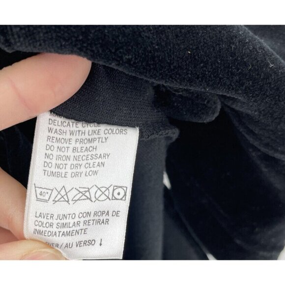 Liz & Me Women’s Vintage Velour Black Button Up Cardigan With Pockets Size Small - Picture 7 of 9